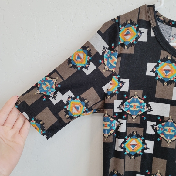 💕 LuLaRoe Julia Geometric Print Dress Women's Size Small - Picture 7 of 9